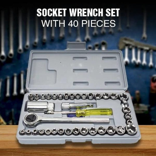 40 Pcs Socket wrench Vehicle Tool kit