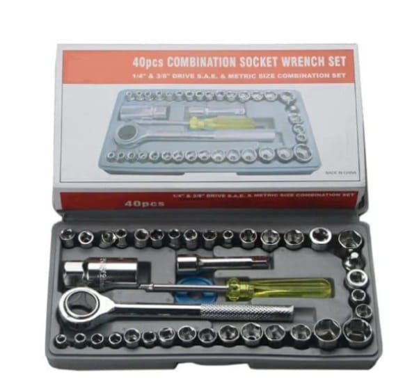 40 Pcs Socket wrench Vehicle Tool kit